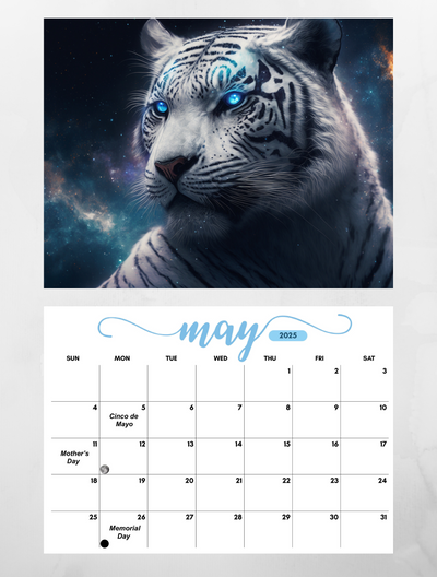 Sacred Animals 2025 Wall Calendar