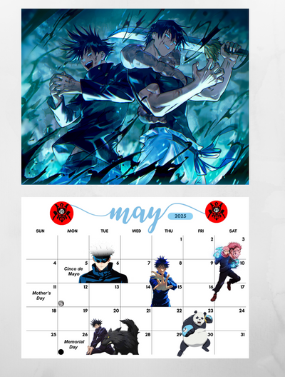 Jujutsu Kaisen 2025 Wall Calendar