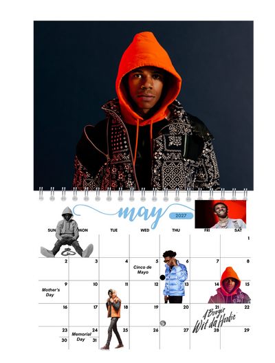 New Generation of Hip Hop Part 2 Wall Calendar 2027 monthly artwork page preview — 2027 themed wall calendar by Jays Calendars