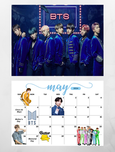 BTS Wall Calendar 2024