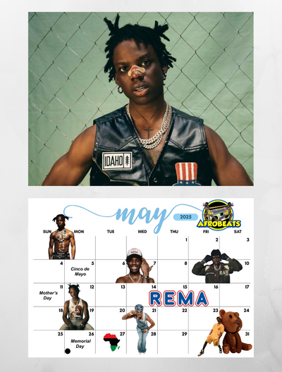 Afrobeats 2025 wall calendar