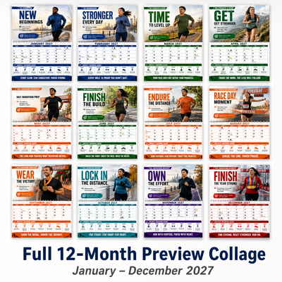 2027 Running Training Calendar — 5K, 10K, Half & Full Marathon Training Guide