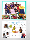 Black 90s TV Shows Wall Calendar 2025