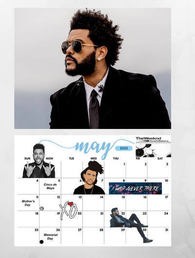 THE WEEKND 2025 Wall Calendar