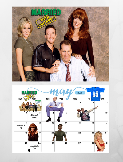 FAVORITE 90’s TV SHOWS Wall Calendar 2025