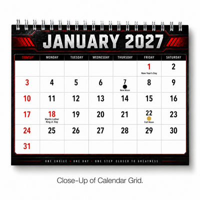 Gym Motivation 2027 Wall Calendar — 12 Months of Discipline, Strength & Results