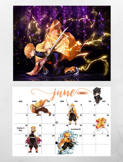 Demon Slayer 2025 Wall Calendar