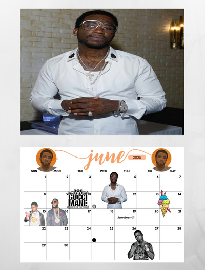 Gucci Mane 2025 Wall Calendar