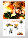 My Hero Academia 2025 Wall Calendar