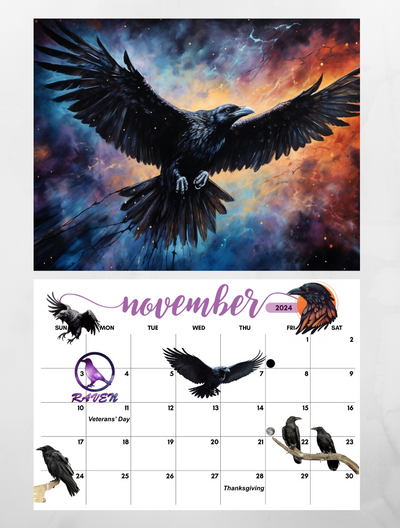 Gargoyles and Ravens 2024 Wall Calendar