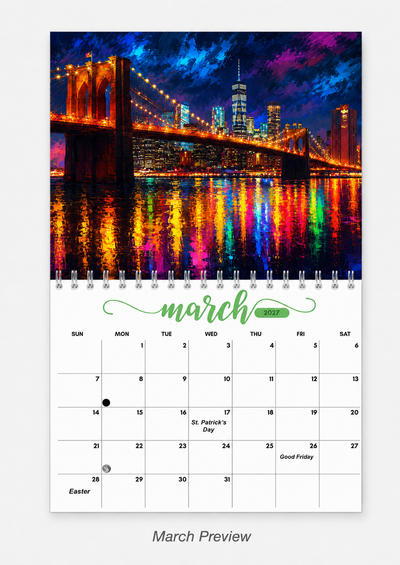 City View Wall Calendar 2027