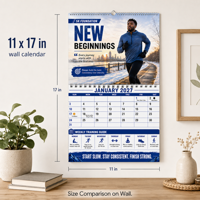 2027 Running Training Calendar — 5K, 10K, Half & Full Marathon Training Guide