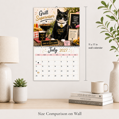 Funny Cat Attitude Wall Calendar 2027