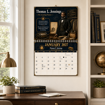 Black Inventors 2027 Wall Calendar — 12 Minds That Changed Everyday Life | 11x17 Spiral-Bound
