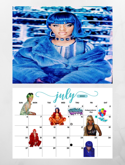 90s women of hip hop wall calendar 2025