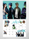 Gorillaz 2025 Wall Calendar