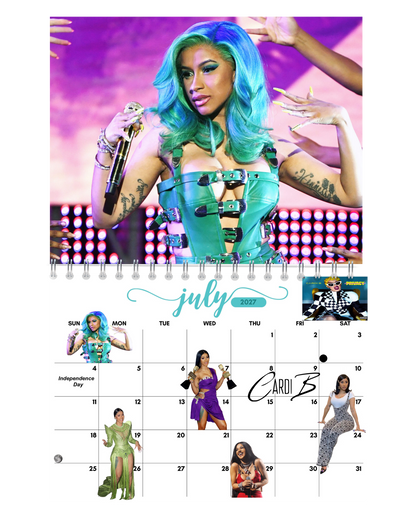 New Generation of Hip Hop Part 2 Wall Calendar 2027 featured design detail — 2027 wall calendar interior artwork by Jays Calendars