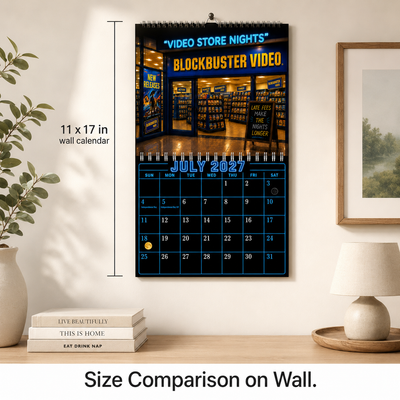 Retro Mall Memories Wall Calendar 2027