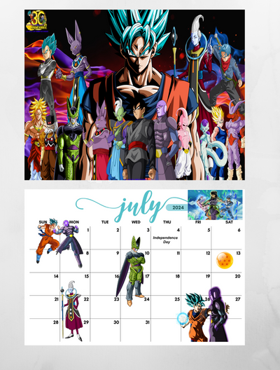 Dragonball Super 2024 Wall Calendar