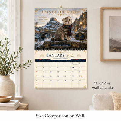 Cats of the World Wall Calendar 2027
