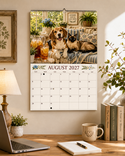 Cozy Companions Wall Calendar 2027 – Dogs & Cats