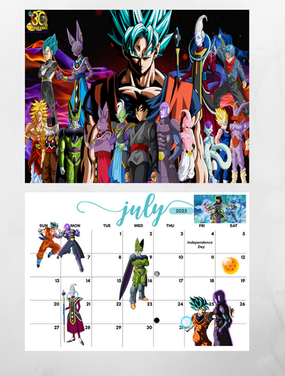 Dragonball Super Wall Calendar 2025