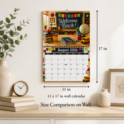 February 2027 school calendar with large grid for classroom scheduling