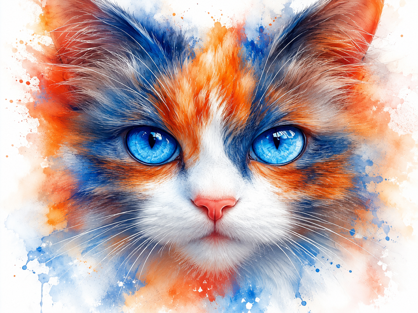 Watercolor Cats Wall Calendar 2027 — 12 Months of Feline Art