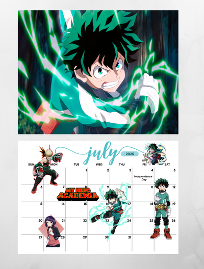 My Hero Academia 2025 Wall Calendar