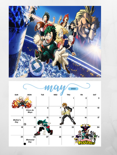 My Hero Academia 2025 Wall Calendar