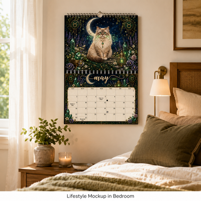 Celestial Cats & Mystical Whiskers Wall Calendar 2027