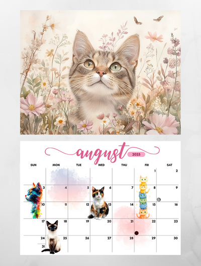 Cats wall calendar 2025