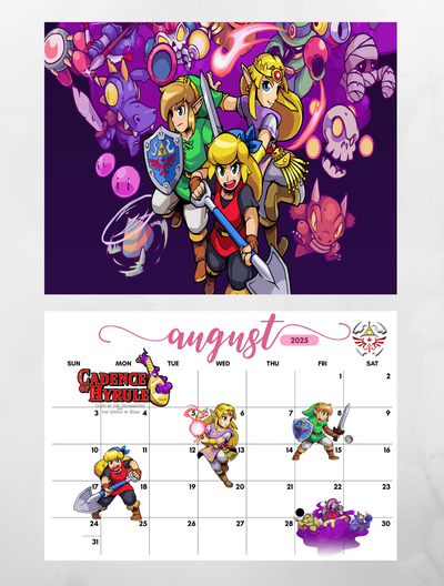 Zelda Wall Calendar 2025