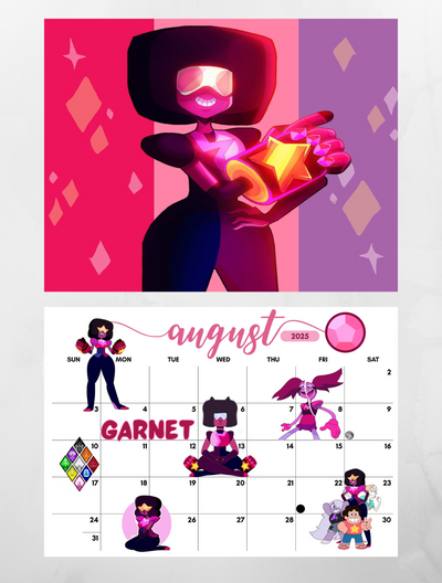 Steven Universe wall calendar 2025