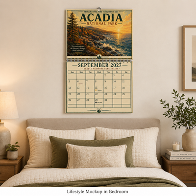 Vintage National Parks Travel Posters Wall Calendar 2027