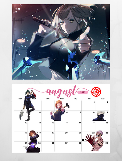 Jujutsu Kaisen 2025 Wall Calendar