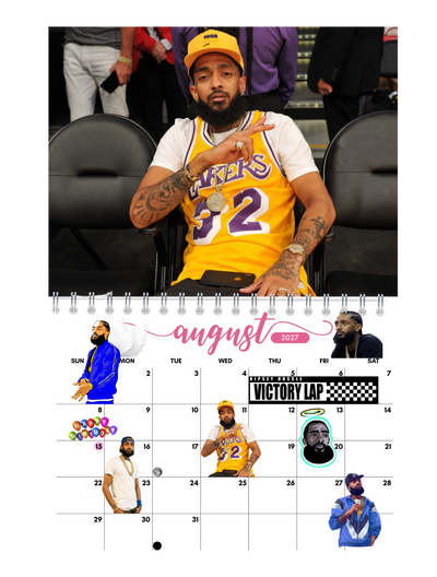 New Generation of Hip Hop Part 2 Wall Calendar 2027 featured design detail — 2027 wall calendar interior artwork by Jays Calendars