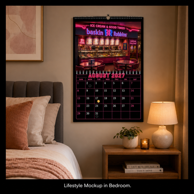 Retro Mall Memories Wall Calendar 2027