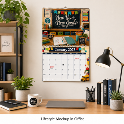 March 2027 academic calendar page for spring term planning