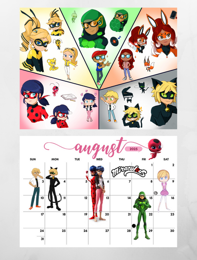 Miraculous: Tales of a Ladybug Wall Calendar 2025