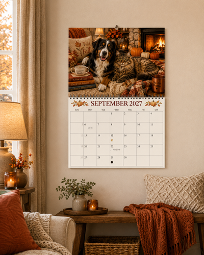 Cozy Companions Wall Calendar 2027 – Dogs & Cats