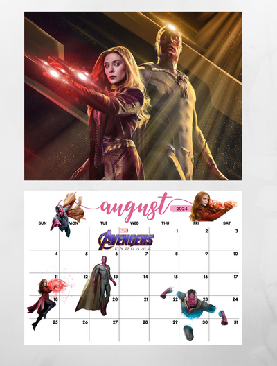 Avengers Endgame Wall Calendar 2024