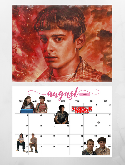 Stranger Things 2025 wall calendar