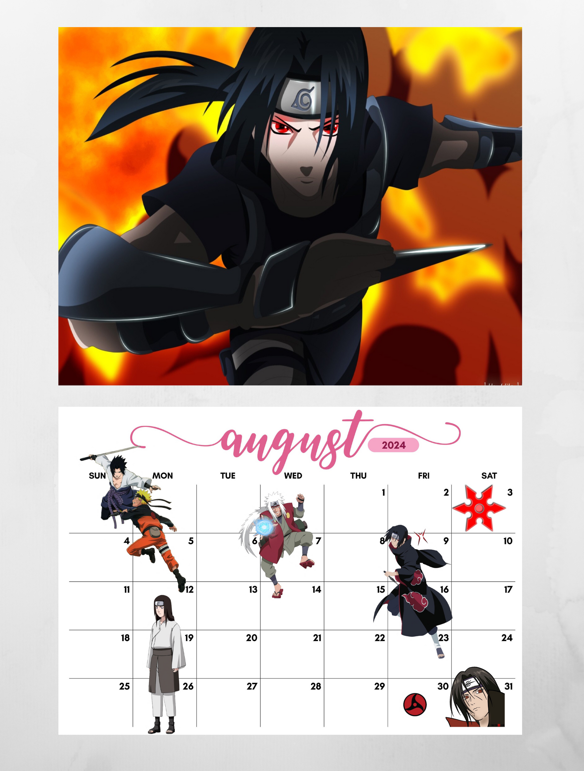 Naruto 2024 Wall Calendar - Jays Calendars