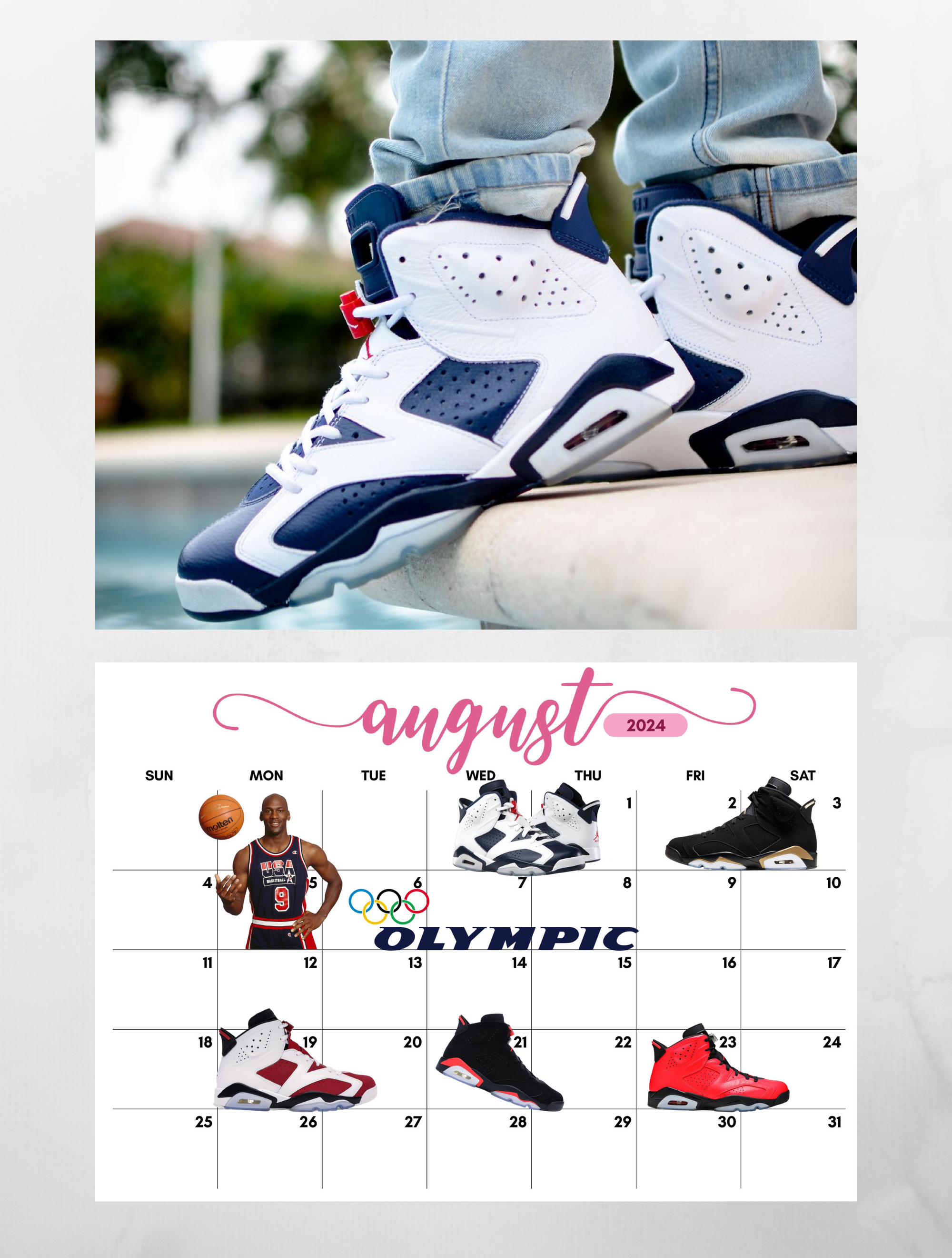 Jordan shoe deals calendar