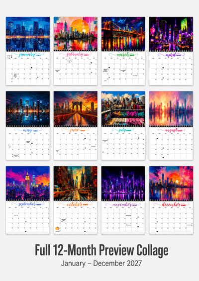 City View Wall Calendar 2027