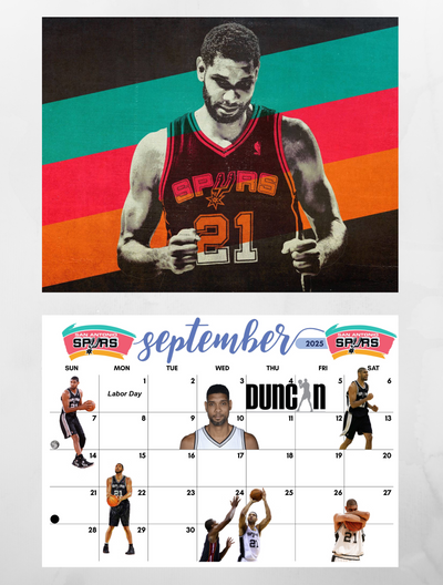 NBA legends Top 12 wall calendar 2025