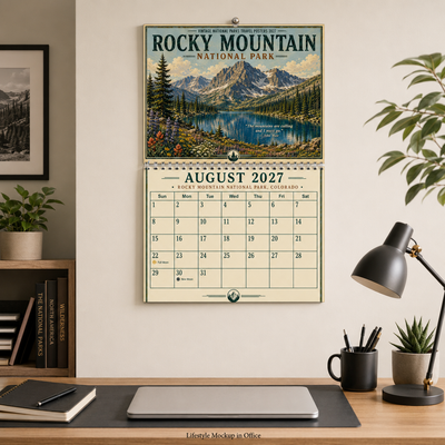 Vintage National Parks Travel Posters Wall Calendar 2027