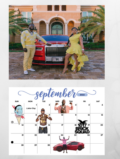 Gucci Mane 2025 Wall Calendar