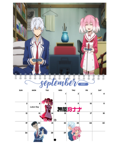 Talentless Nana Wall Calendar 2027 size comparison on wall — 11x17 inches, 2027 spiral-bound wall calendar by Jays Calendars